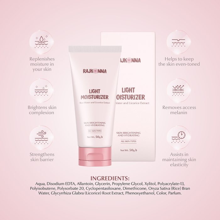 2 Feb Rajkonna Light Moisturizer With Rice Water And Licorice Extract - (50gm) - Image 3