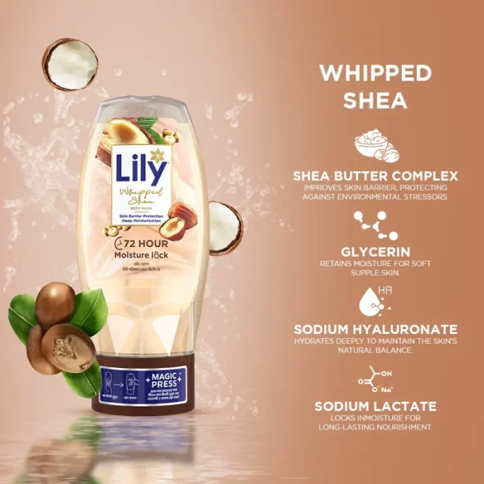 Lily Whipped Shea Body Wash 250ml - Image 2